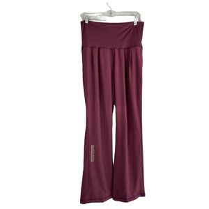 Skechers Performance Women High Waistband Yoga Pants Size M Burgundy